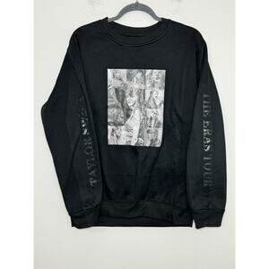 Taylor Swift Crew Neck Sweatshirt Black Eras Tour Unisex Large